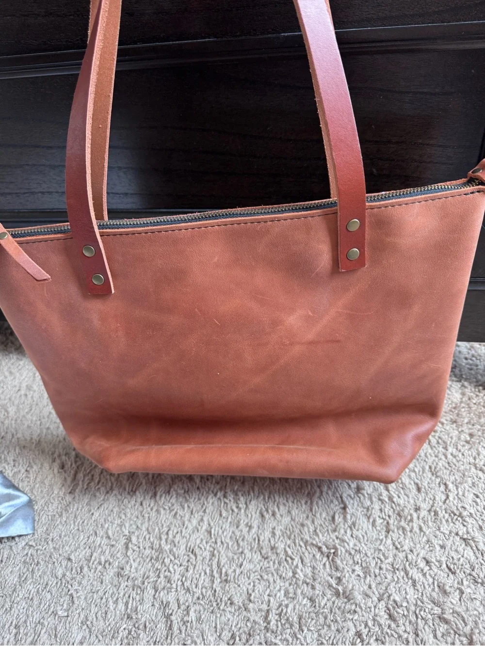 Portland Leather medium zip tote